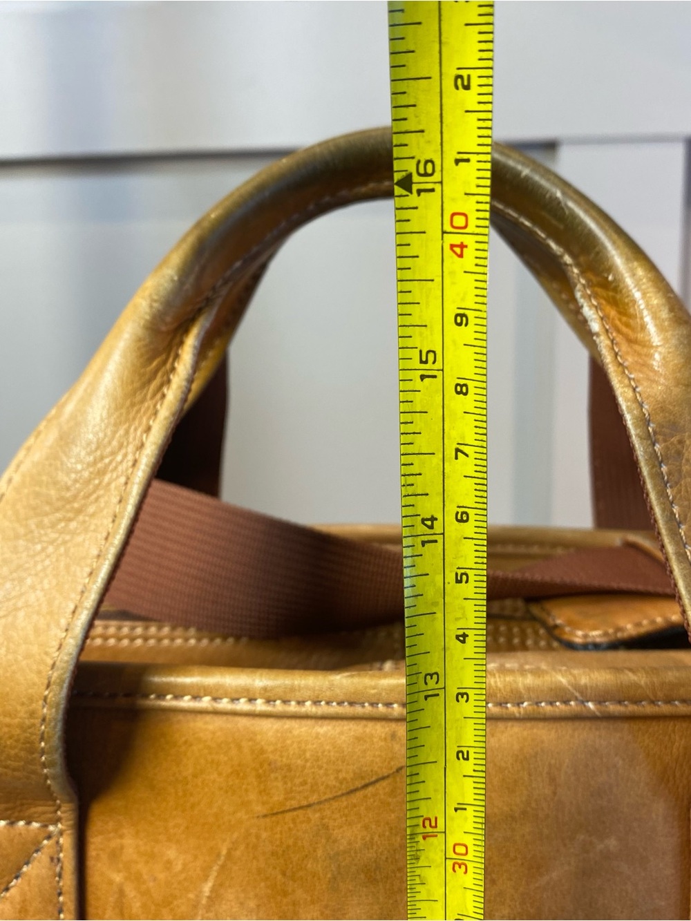 Wilsons Tan Leather Messenger Padded Laptop Bag Briefcase Shoulder Strap Pockets - Picture 10 of 16